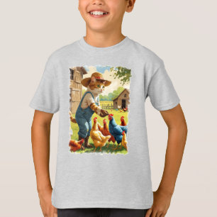 Farm Katze, die Hühner pflegt! T-Shirt