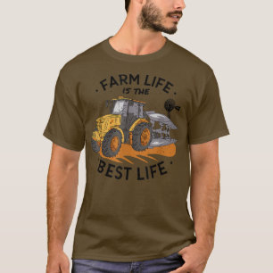 Farm Life ist der beste Life Traktor Funny Bauer D T-Shirt
