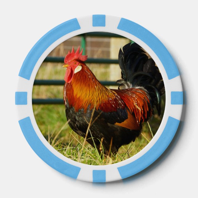 Farm Life Rooster $1 Poker Chip (Vorderseite)