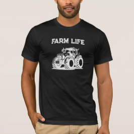 Farm Life Tractor Shirt Rural Farm Life Dark Tee