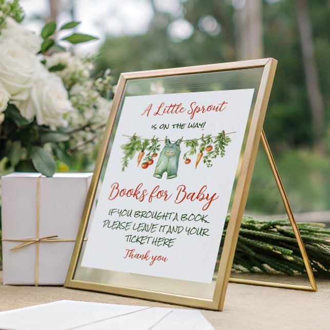 Farm Little Sprout Clothesline Baby Shower Books Poster (Von Creator hochgeladen)