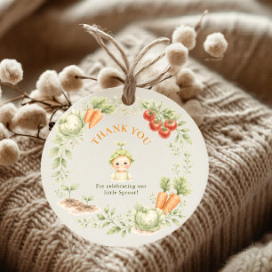 Farm Little Sprout Garten Baby Shower Danke Runder Aufkleber