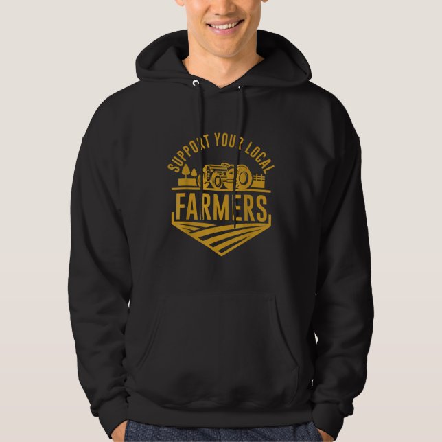 Farm Local Food Patriotic Farming Gift Idea Farmer Hoodie (Vorderseite)