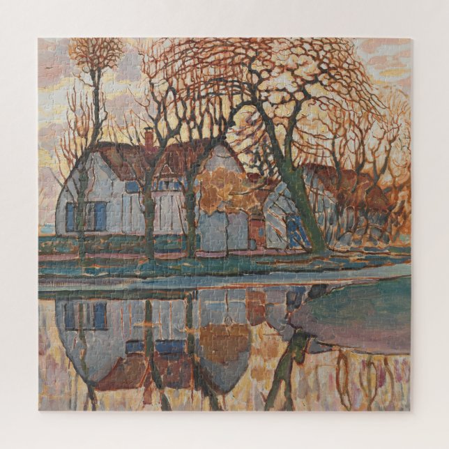 Farm near Duifreitcht Mondrian Dutch Landscape Puzzle (Vertikal)