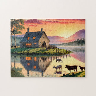Farm Pond Foto Puzzles Internet Jigsaw Puzzles Re