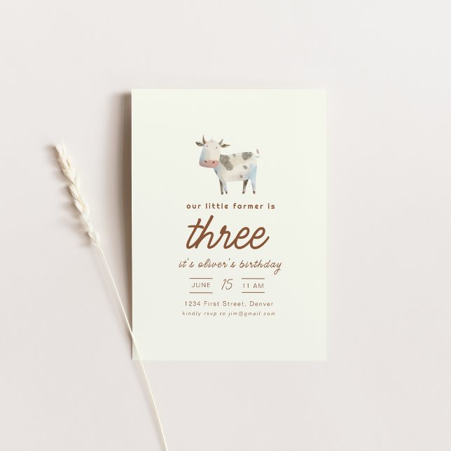Farm Ranch Kuh Geburtstagsparty Einladung (Von Creator hochgeladen)