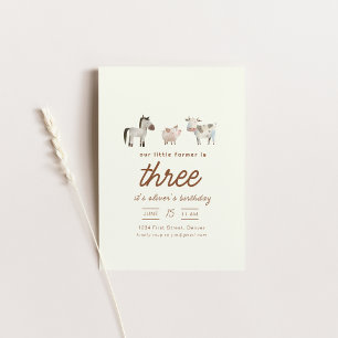 Farm Ranch Tiere Geburtstagsparty einladen Einladung