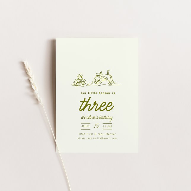 Farm Ranch Traktor Geburtstagsparty Einladung (Von Creator hochgeladen)