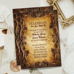 Farm Ranch Western Cowboy Barn Hochzeit Einladung