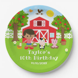 Farm Red Barn American Girl Birthday Party Pappteller