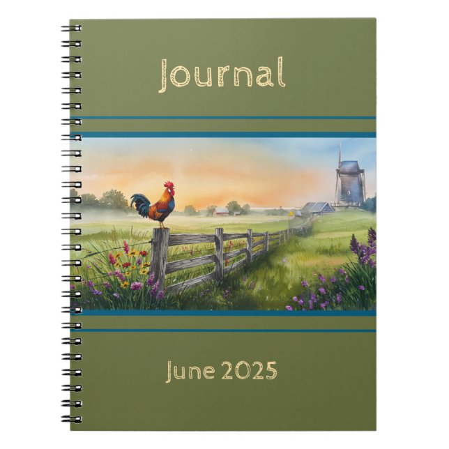 Farm Rooster Journal Notizblock (Vorderseite)