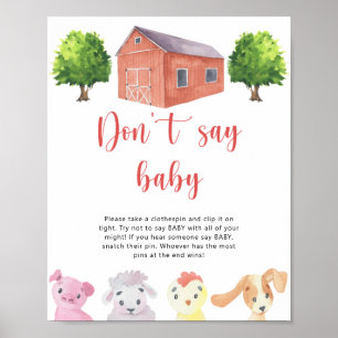 Farm - Sag nicht Baby Spiel Poster