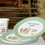 Farm Thema Cluck Cluck Chicken Kindergeburtstag Pa Pappteller<br><div class="desc">Kindergeburtstag Party Papier Teller mit einem landwirtschaftlichen Thema. Inspiriert durch den alten Macdonald Kinderzimmer Reim in dem Land, wo die Kühe moosieren, die Küken hacken und die Schweine oink! Einfach zu personalisieren und die Farben zu ändern, wenn Sie gewollt, um Ihre eigene Mix-und Match-Thema zu erstellen. Durchsuchen Sie unsere Drei-i-i-o...</div>