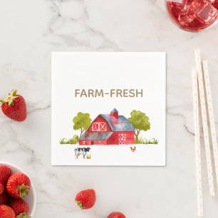 Farm Thema individuell anpassbare Napkins Serviette