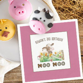 Farm Thema Kuh Moo Moo Kindergeburtstag Party Serviette