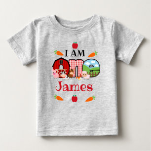 Farm Tier EINS Geburtstag Barnyard Geburtstag Baby T-shirt