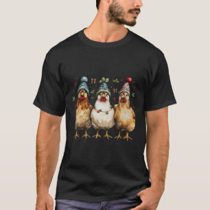 Farm Tier Hühnchen Weihnachtscoquette Bow Hühnchen T-Shirt