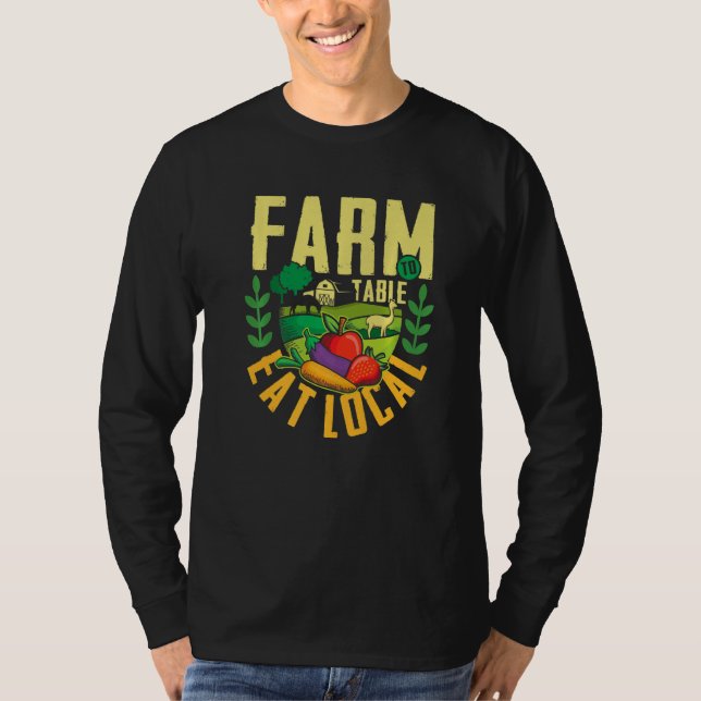 Farm to table eat local  agricultural ranch Premiu T-Shirt (Vorderseite)