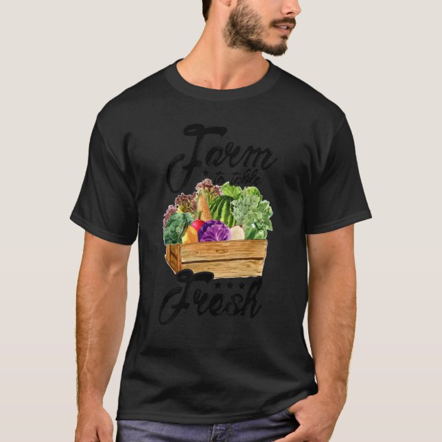 Farm To Table Eat Local Farming Agriculteur Tracto T-Shirt (Vorderseite)