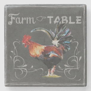 Farm-to-Table-Hahn Steinuntersetzer