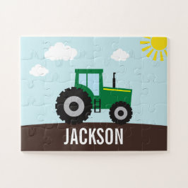Farm Tractor Green und Gelb Puzzle