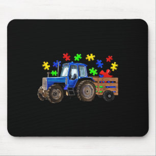 Farm Tractor Truck Puzzle Autismus-Bewusstseinstag Mousepad