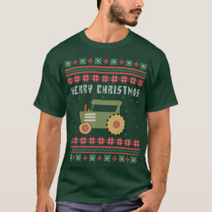 Farm Tractor Ugly Weihnachtssüßer T-Shirt