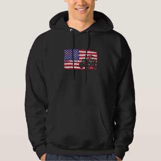 Farm Tractors US Flag Patriotic Farm American Hoodie