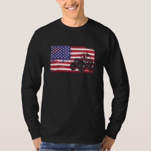 Farm Tractors US Flag Patriotic Farm American T-Shirt