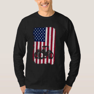 Farm Traktoren Men Women Boys USA Flag Patriotic F T-Shirt