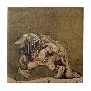 "Farm Troll" des schwedischen Künstlers John Bauer Fliese