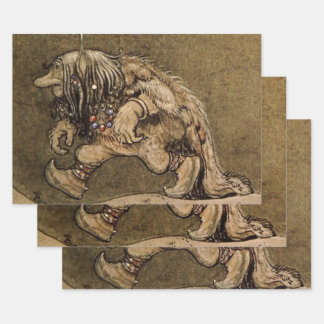 "Farm Troll" des schwedischen Künstlers John Bauer Geschenkpapier Set