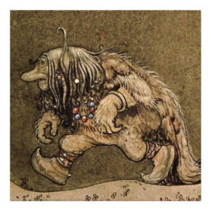 "Farm Troll" vom schwedischen Künstler John Bauer Fotodruck