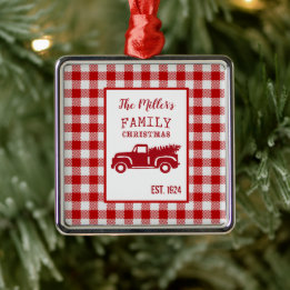 Farm Truck Individuelle Name Weihnachtskuchen Ornament Aus Metall