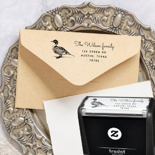 Farm Vintag Duck Rücksendeadresse Gummi Briefmarke Permastempel
