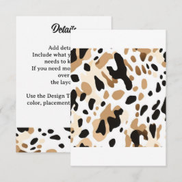 Farm Wedding Cowhide Print Begleitkarte