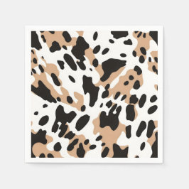 Farm Wedding Cowhide Print Serviette