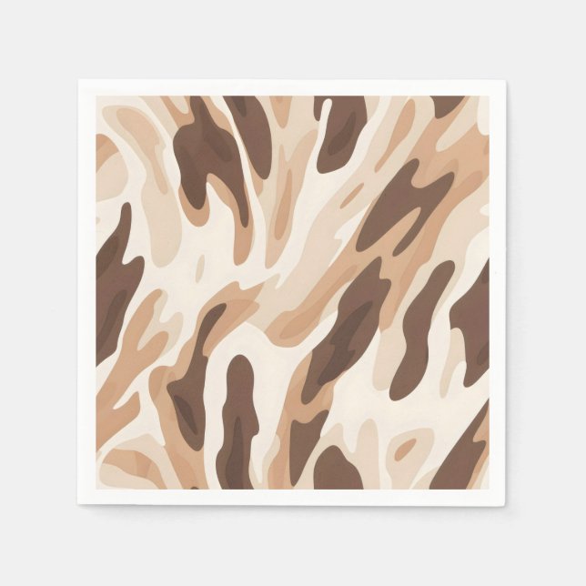 Farm Wedding Cowhide Print Serviette (Vorderseite)