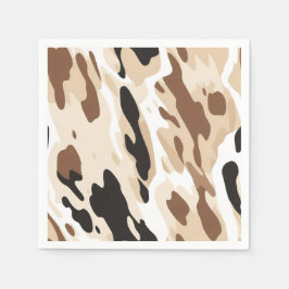 Farm Wedding Cowhide Print Serviette