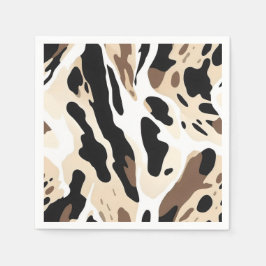 Farm Wedding Cowhide Print Serviette