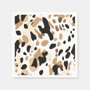 Farm Wedding Cowhide Print Serviette