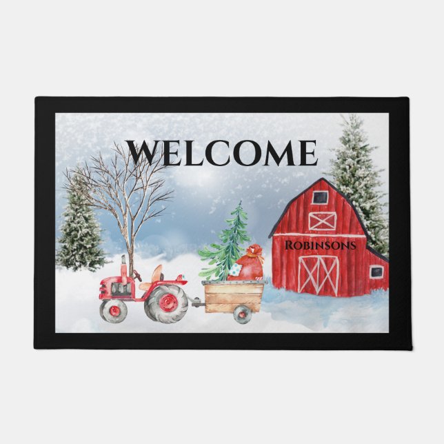 Farm Weihnachten Doormat Fußmatte (Vorderseite)