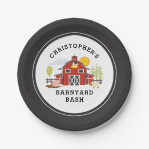 Farm Yard Barn Paper Plate Pappteller