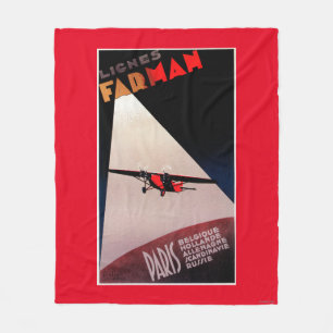 Farman Airlines Farman 300-Eindecker Promo-Poster Fleecedecke