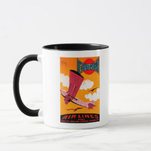Farman Brothers Airlines F-170-Eindecker-Plakat Tasse