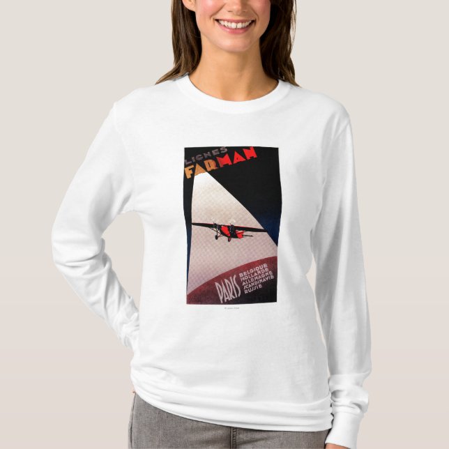 Farman Fluglinien Farman 300 Eindeckerpromo-Posten T-Shirt (Vorderseite)