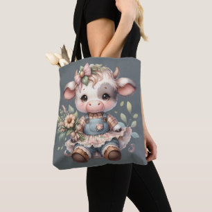 Farmcore Kawaii Kalb im Vintage-Blumenkleid