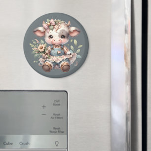 Farmcore Kawaii-Kalb in antikem Blumenkleid Magnet