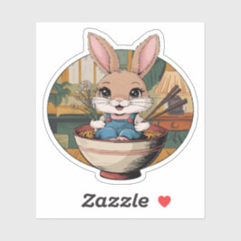 Farmcore Ramen Bunny Aufkleber