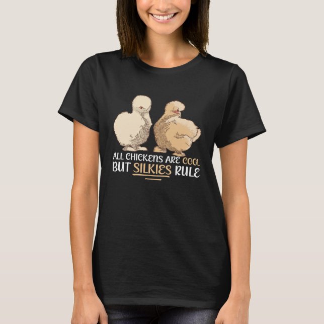 Farmer Animal Silkie Chicken Silky Mama T-Shirt (Vorderseite)